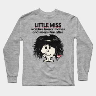 Little Miss Watches Horror Movies Long Sleeve T-Shirt